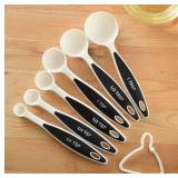 Norpro, White Grip-EZ 6-Piece Measuring Spoons Set, One Size
