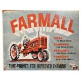 Metal Tractor Sign - Farmall M, 16.5" X 12.5"