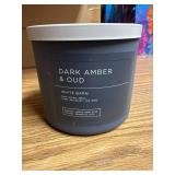 Bath & Body Works White Barn 3-Wick Candle Dark Amber & Oud