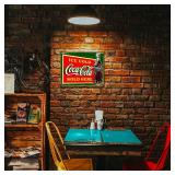 Desperate Enterprises Coca-Cola Ice Cold Green Tin Sign - USA