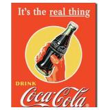 ShopForAllYou Coca Cola Metal Time Sign - The Real Thing