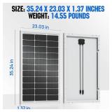 $55 ECO-WORTHY 100W Solar Panel 18V Monocrystalline