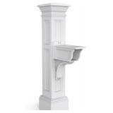 $298 Pemberly Row Weatherproof Traditional Plastic Mail Post in White