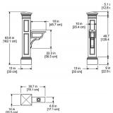 $298 Pemberly Row Weatherproof Traditional Plastic Mail Post in White