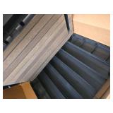 Keter City 30-Gallon Resin Outdoor Storage Box & Side Table, WOOD Grain