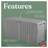 $72 Keter Marvel Plus 71-Gallon Resin Outdoor Storage Box, Light Grey