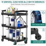 $83 YITAHOME 240LBS Folding Utility Cart with Wheels, 3-Tier