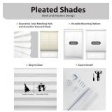 DEZ FURNISHINGS Cordless 1" Light Filtering Pleated Shade, 50x48"