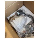 $218 Woodside 24in. 5-Light Bronze Industrial Convertible Chandelier