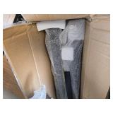 VEVOR Outdoor Step Handrails for 2 3 Steps, Wrought Iron Black