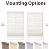 DEZ FURNISHINGS Cordless 1.5" Light Filtering Cellular Shade Ivory