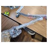 $56 Medline 4-Leg IV Poles Stand, Chrome, 2 Hooks, 4 Casters, 47 85 in