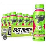 12 Pack Gatorade Fast Twitch Energy Drinks - Strawberry LEMONADE 10/25.