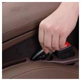 Universal Anti Drop SMulti-Functional Portable Car Seat Side Gap Filler Plug Storage Slot Utuff for Car Seat DARK BROWN