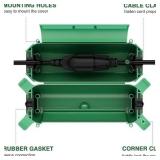 Electrical Cord Connection Box Waterproof Cover Outdoor Power Cord Cover GREEN