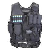 NEW Tactical Mesh Vest & Breathable Molle pouches fixed Universal Fit Adjustable