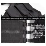 NEW Tactical Mesh Vest & Breathable Molle pouches fixed Universal Fit Adjustable