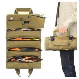 Hardware Tool Roll Bag Electrician Car Hanging Storage Tool Box Bag - GREEN