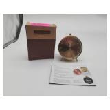 Cloudnola Glam Metal Alarm Clock Gold, 4.3 inch Diameter, Battery Operated Quartz Movement, Silent Non Ticking