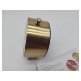 Cloudnola Glam Metal Alarm Clock Gold, 4.3 inch Diameter, Battery Operated Quartz Movement, Silent Non Ticking