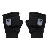 NEW Rechargeable Typing Fingerless Gloves 360 Degree Heated Winter Windproof BLACK