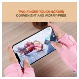 NEW Rechargeable Typing Fingerless Gloves 360 Degree Heated Winter Windproof BLACK