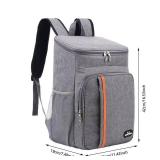 20L Insulated Backpack Coolers with Multiple Pockets, Lightweight Leak-Proof GRAY