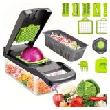 NEW 16 in 1 Manual Vegetable Cutter Chopper with Spatula Full Size