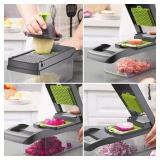 NEW 16 in 1 Manual Vegetable Cutter Chopper with Spatula Full Size