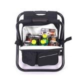 NEW Folding Stool Insulated Cooler Bag Backpack Chair Beach Fishing Camping Hiking CAMO