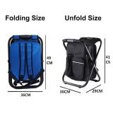 NEW Folding Stool Insulated Cooler Bag Backpack Chair Beach Fishing Camping Hiking CAMO