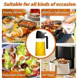 Dual Spray/Pour Oil Bottle: Precise Kitchen Cooking Oil Dispenser WHITE