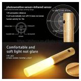 NEW Indoor Wireless Magnetic USB Rechargeable Smart Indoor Motion Sensor Wall Light WALNUT