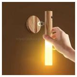 NEW Indoor Wireless Magnetic USB Rechargeable Smart Indoor Motion Sensor Wall Light WALNUT