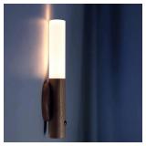 NEW Indoor Wireless Magnetic USB Rechargeable Smart Indoor Motion Sensor Wall Light WALNUT