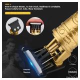NEW Men Hair Clippers Trimmer Shaver Clipper Cutting Beard Cordless Barber T-Blade GOLD