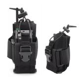 NEW Radio Holster For Waist Pack Belt Bag Pocket Molle Pouch Walkie Talkie Holder BLACK