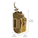 NEW Radio Holster For Waist Pack Belt Bag Pocket Molle Pouch Walkie Talkie Holder BLACK