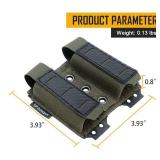 NEW Carbon Fiber 500D Nylon Tactical Double Magazine Pouch for 9mm TAN