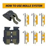 NEW Carbon Fiber 500D Nylon Tactical Double Magazine Pouch for 9mm TAN