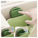 NEW Kitchen Sink Corner Suction Storage and Drainer Basket GREEN