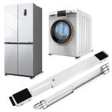 Furniture Washing Machine Dolly, Extendable Appliance Rollers Refrigerator Heavy WHITE