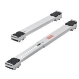 Furniture Washing Machine Dolly, Extendable Appliance Rollers Refrigerator Heavy WHITE