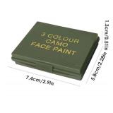 Camo-Compac 3-Color Hunting Face Paint Kit – Long-Lasting, Pocket-Size Camo
