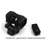 NEW Tactical Flashlight Helmet Holder Rail 21mm Rail Mount for Fast Mich Wendy M88 BLACK