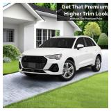 BOGAR TECH DESIGNS Front Chrome Delete Overlay Compatible with Audi Q3 2019-2025, Gloss Black