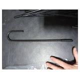 Besitu 12 Inch Rebar Stakes J Hook Ground Stakes 16-Pack Heavy Duty Galvanized Chain Link Fence Stakes Metal Tent Stakes for Outdoor Lawn Decorations Inflatables Canopy Swing Set