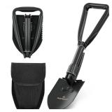 DARTMOOR Mini Folding Shovel High Carbon Steel, Portable Lightweight Outdoor Tactical Survival Foldable Mini Shovel, Entrenching Tool, Camping, Hiking, Digging, Backpacking, Car Emergency