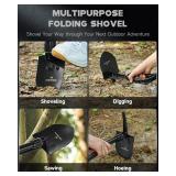 DARTMOOR Mini Folding Shovel High Carbon Steel, Portable Lightweight Outdoor Tactical Survival Foldable Mini Shovel, Entrenching Tool, Camping, Hiking, Digging, Backpacking, Car Emergency