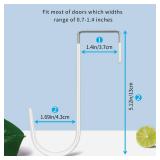 FYY Over the Door Hooks, 8 Pack Door Hangers Hooks with Rubber Prevent Scratches Heavy Duty Organizer Hooks for Living Room, Bathroom, Bedroom, Kitchen Hanging Clothes, Towels, Hats, Coats, Bags White